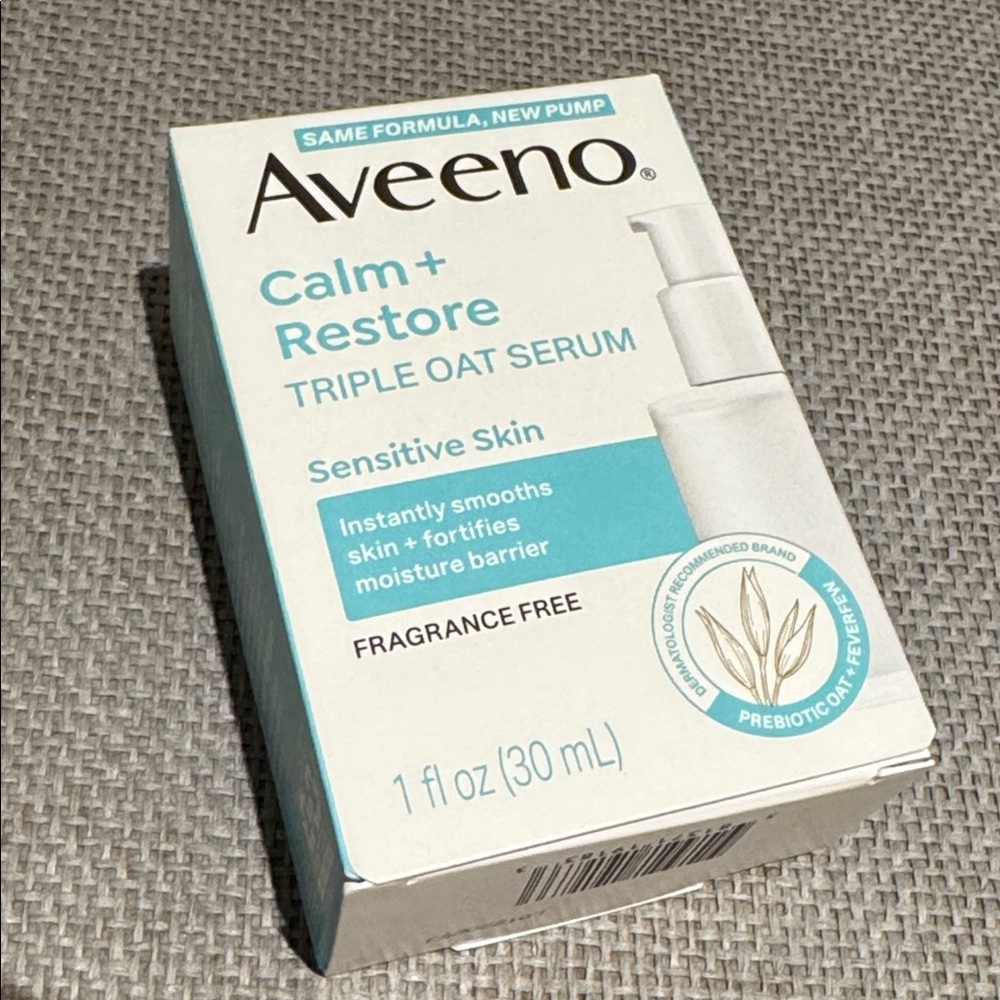 Aveeno Calm + Restore Triple Oat Serum for Sensitive Skin smooths skin moisture